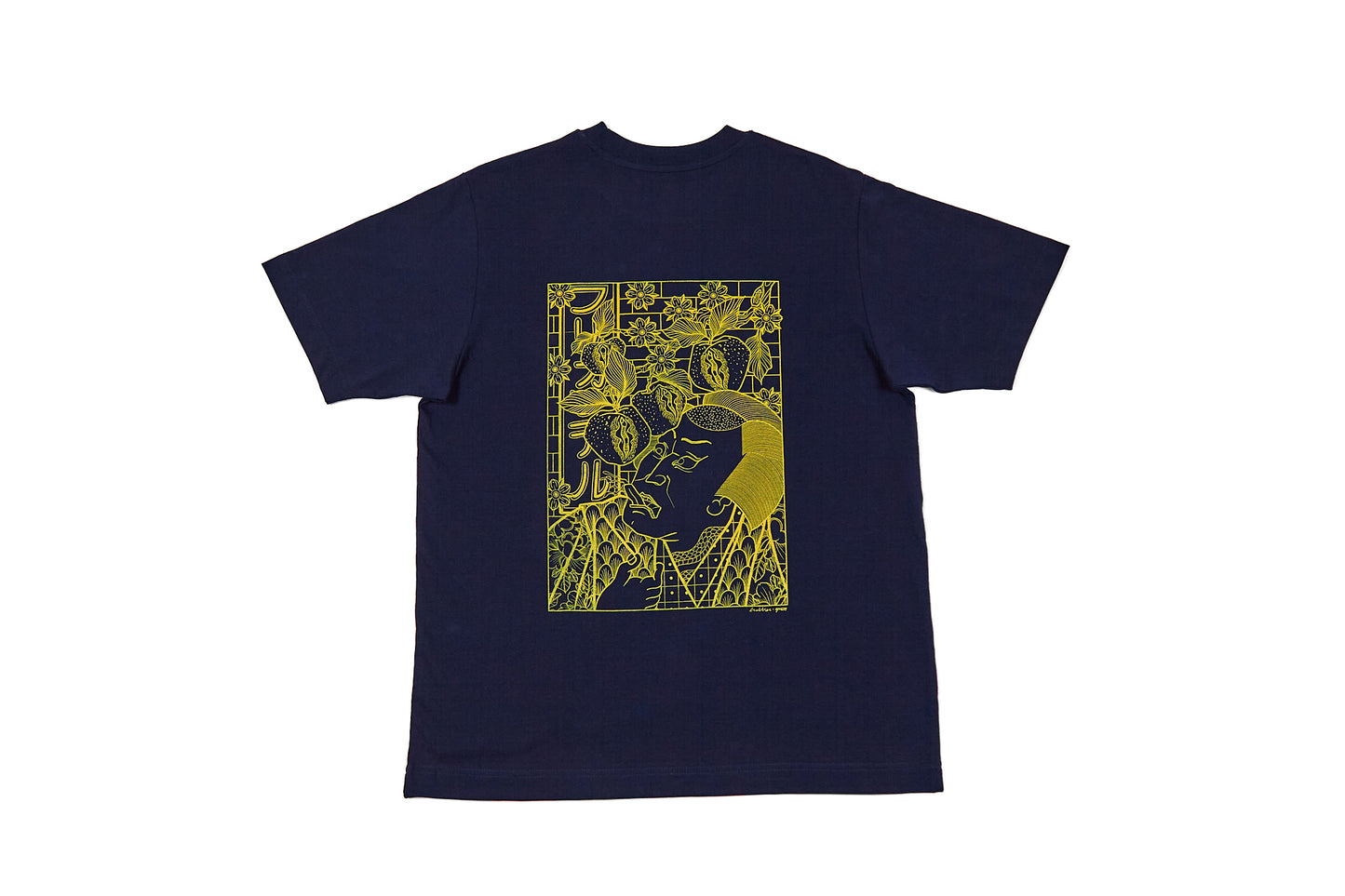 Crew NAVY T-Shirt with back print