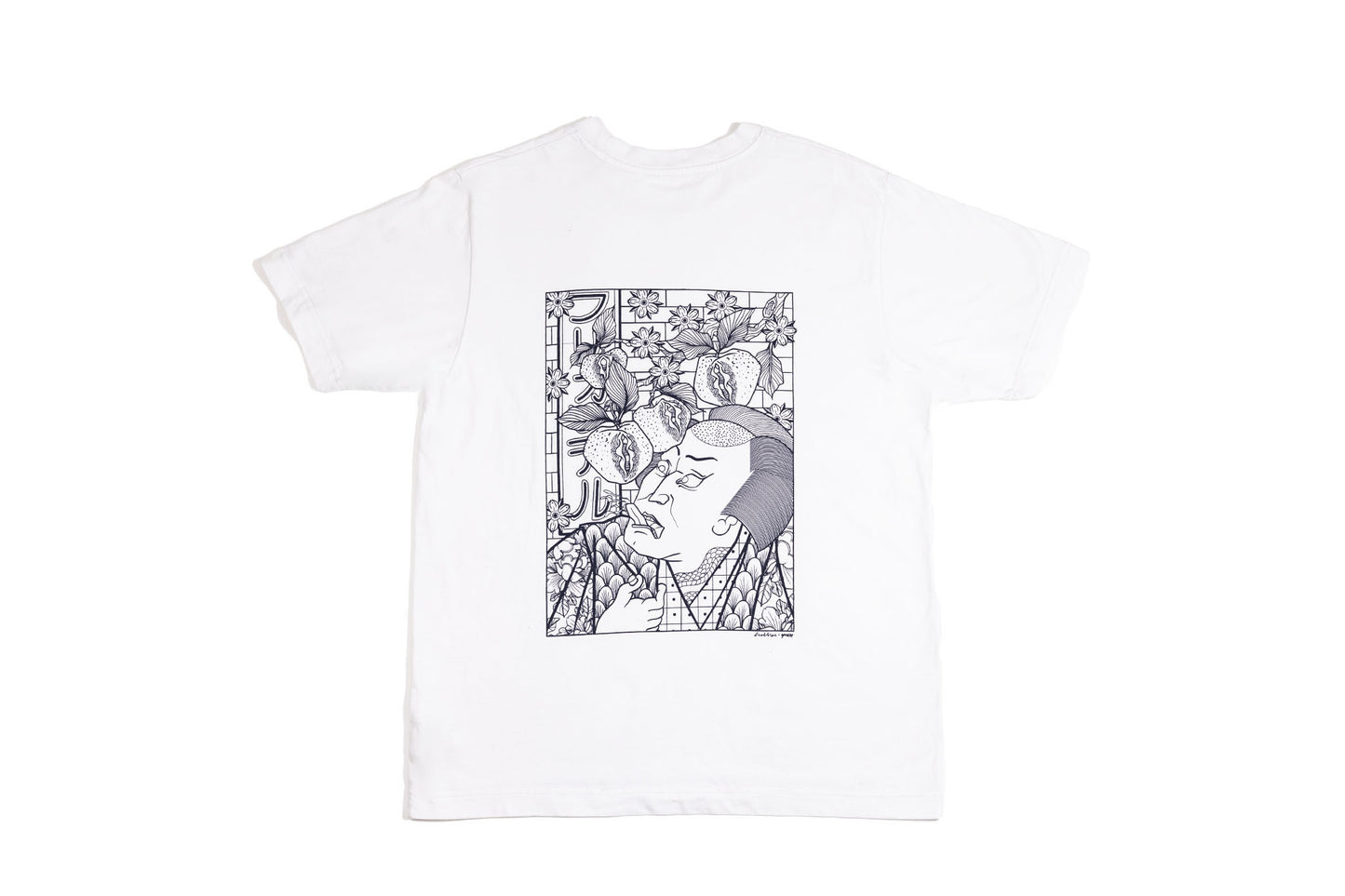 Crew WHITE T-Shirt with backprint
