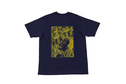 Crew NAVY T-Shirt with back print